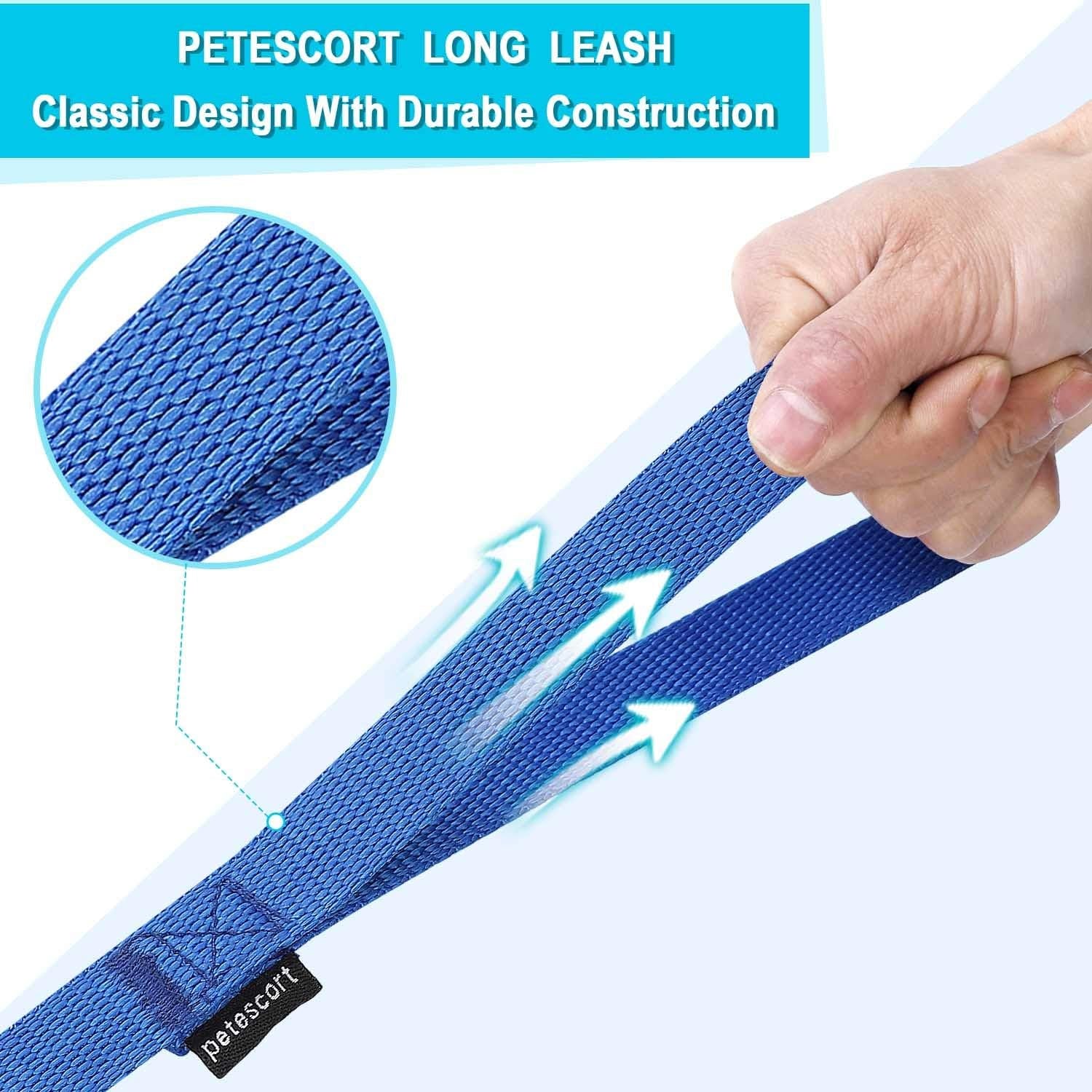 Dog/Puppy/Cat 15 Ft, 20 Ft, 30 Ft, 50 Ft Long Leash for Dog Cat Training, Play, Camping for Small, Medium Dogs or Cats(20 Feet,Blue)