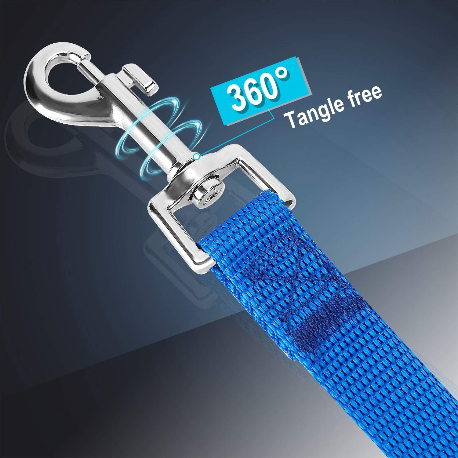 Dog/Puppy/Cat 15 Ft, 20 Ft, 30 Ft, 50 Ft Long Leash for Dog Cat Training, Play, Camping for Small, Medium Dogs or Cats(20 Feet,Blue)